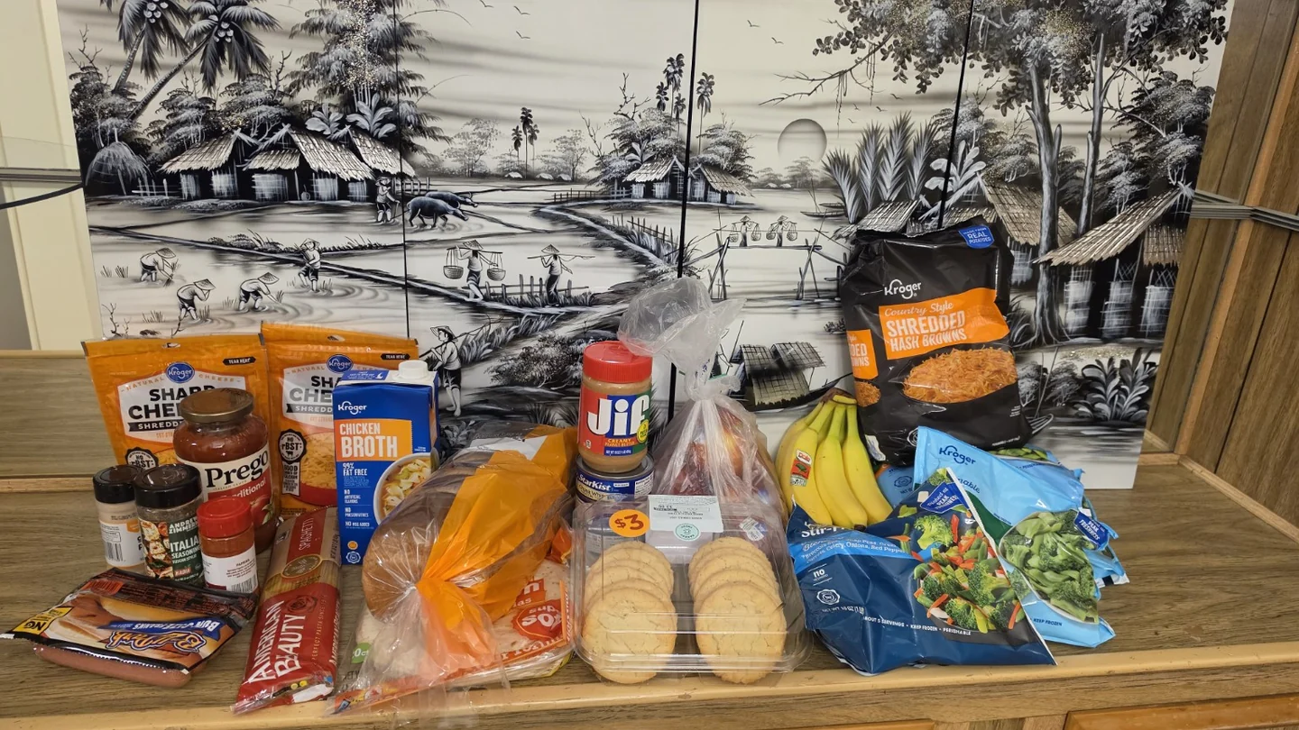 Robert’s actual groceries from the second shopping trip
