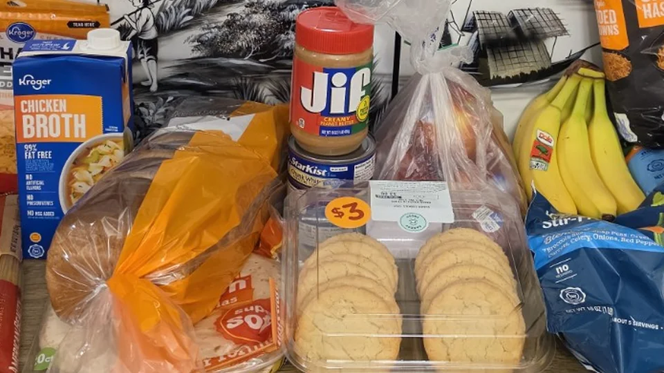 Ingredients from Robert’s actual grocery shopping photo