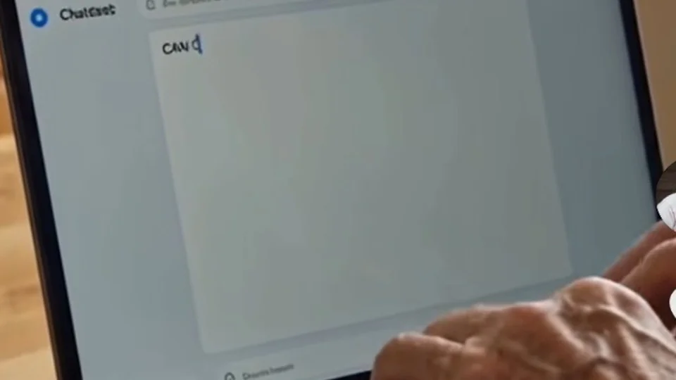 AI-generated laptop scene from the earlier video; topic illustration