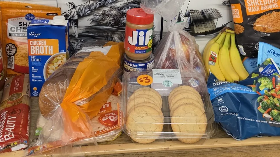 Ingredients from Robert’s actual grocery shopping photo